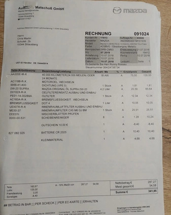 Mazda 3 cena 53000 przebieg: 142000, rok produkcji 2016 z Łask małe 596